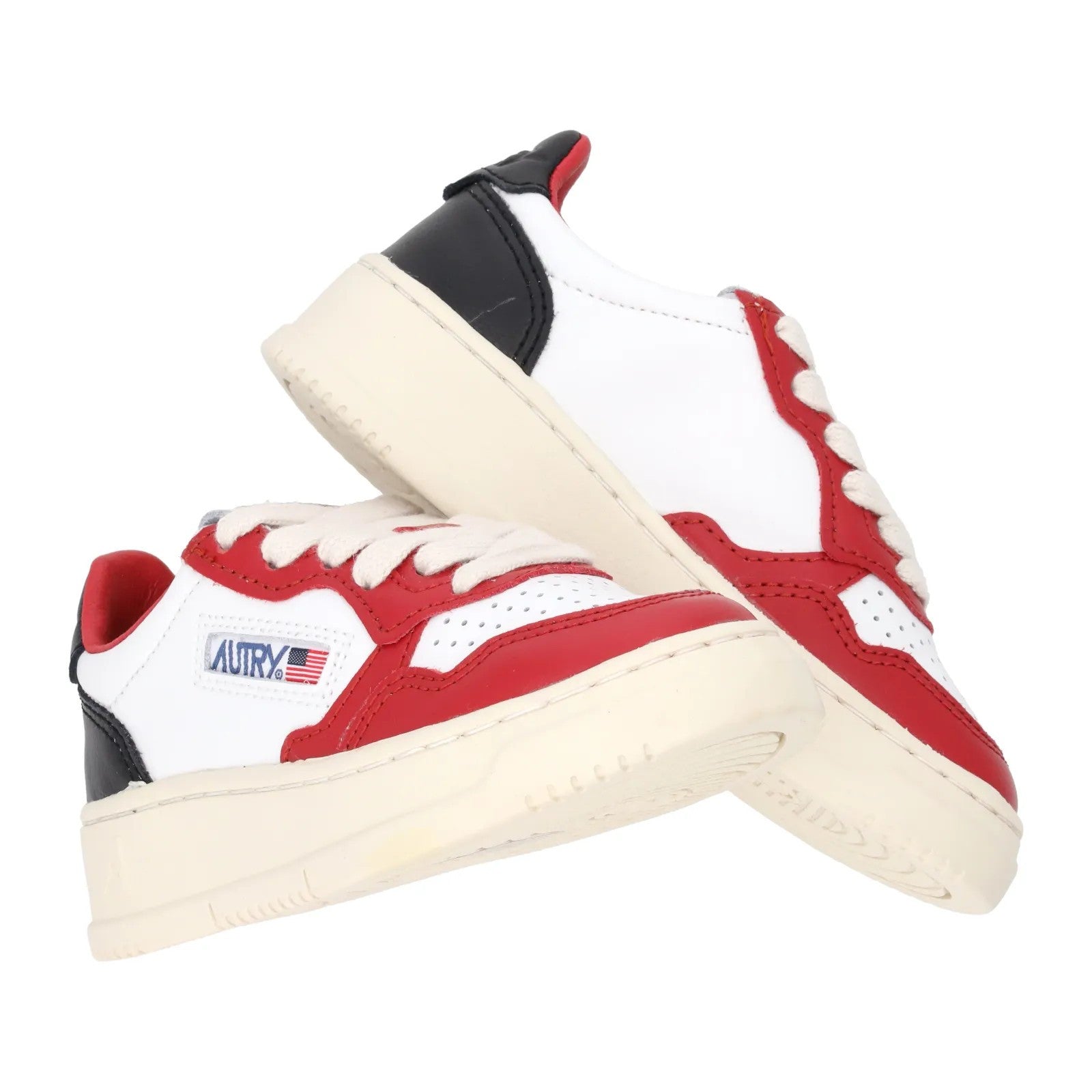 AUTRY Unisex Kids Medalist Trainers Leather Low Top White Red EU 28 RRP 165 — View 8