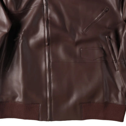 NORMA KAMALI Womens Oversized Moto Jacket Chocolate Core Front Zip M - 38 RRP274 — View 6