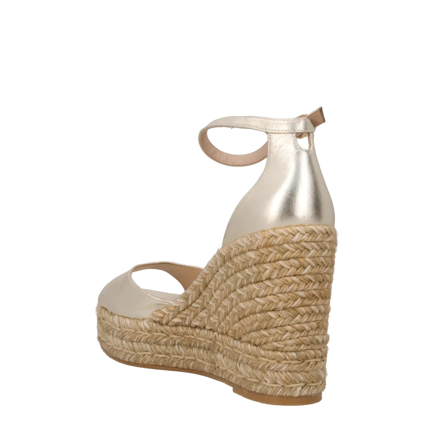 STUART WEITZMAN Womens Nudistcurve Espadrilles Wedge Leather Gold UK 8.5 RRP 375 — View 5