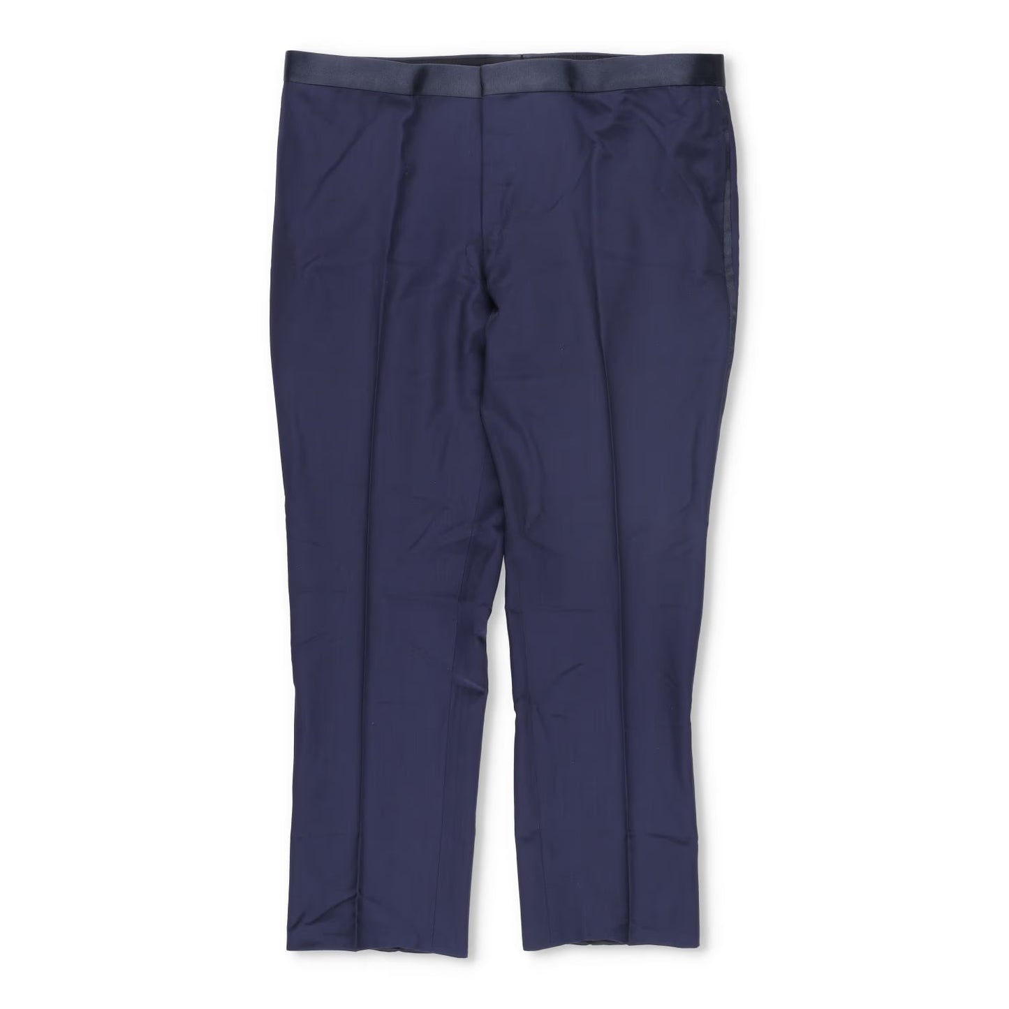 DE CORATO SARTOCIA Mens Dress Pants Blue Wool Blend Zip Closure RRP 200