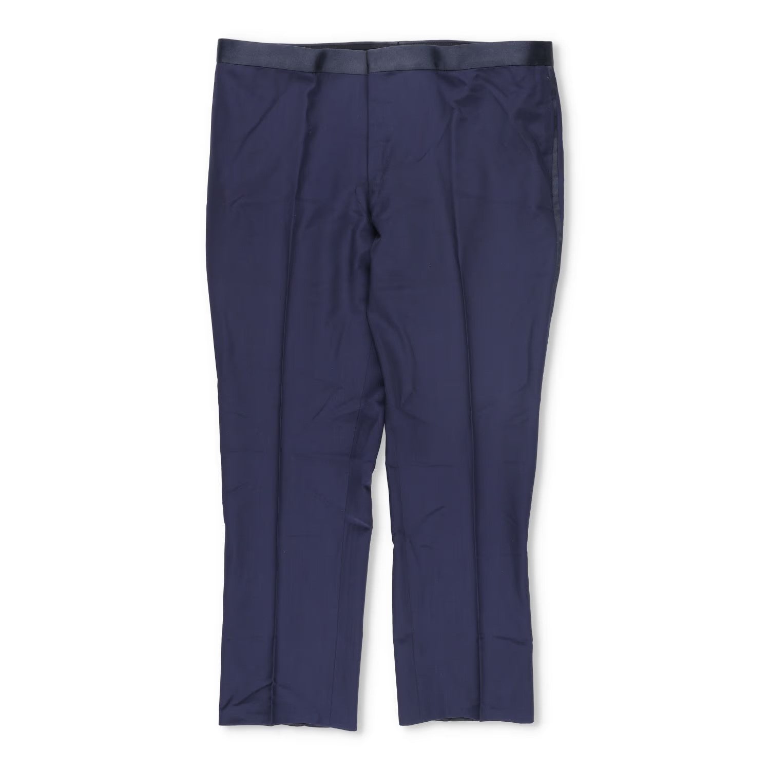 DE CORATO SARTOCIA Mens Dress Pants Blue Wool Blend Zip Closure RRP 200
