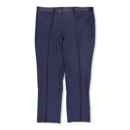 DE CORATO SARTOCIA Mens Dress Pants Blue Wool Blend Zip Closure RRP 200
