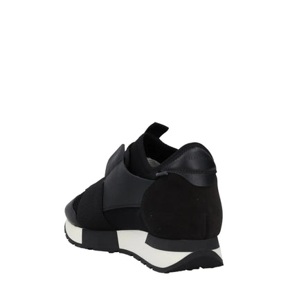 BALENCIAGA Womens Trainers Black White Leather Low Top Lace Up UK 4 RRP 495 — View 5