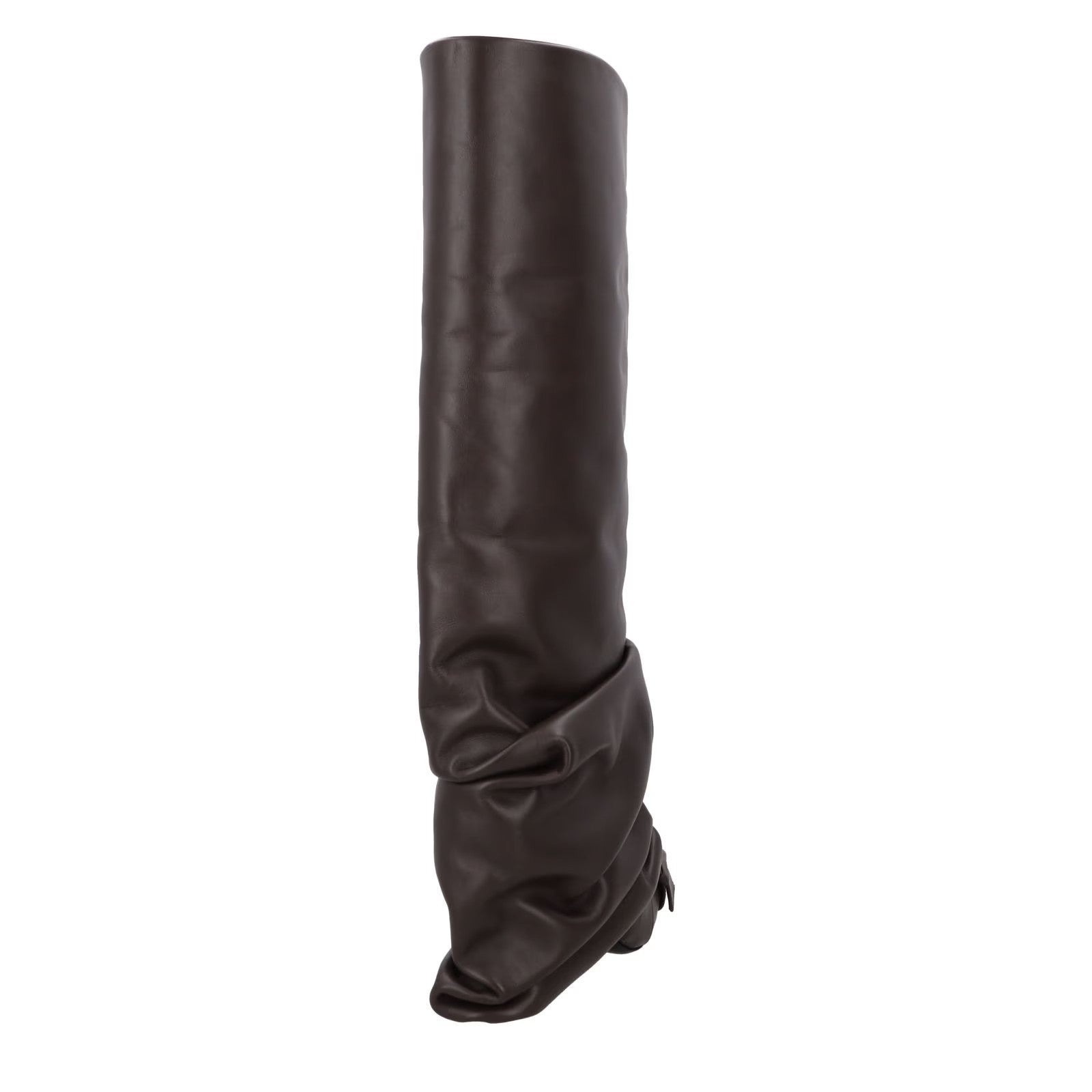 ATTICO Womens Juno Knee High Boots Leather Point Toe Stiletto Brown UK 7 RRP1466 — View 6
