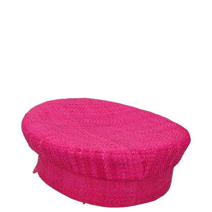 RUSLAN BAGINSKIY Womens Straw Baker Boy Hat Pink Embroidered Size M RRP 285 — View 4