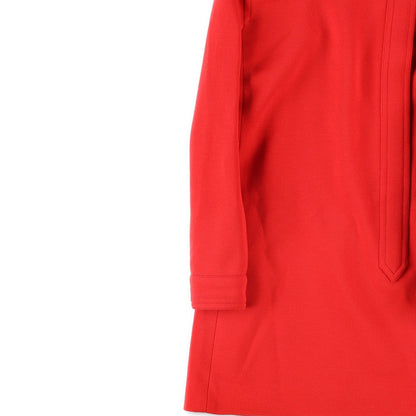 SAINT LAURENT Red Womens Wool Mini Dress Long Sleeve Size 36 Party RRP1900 — View 4