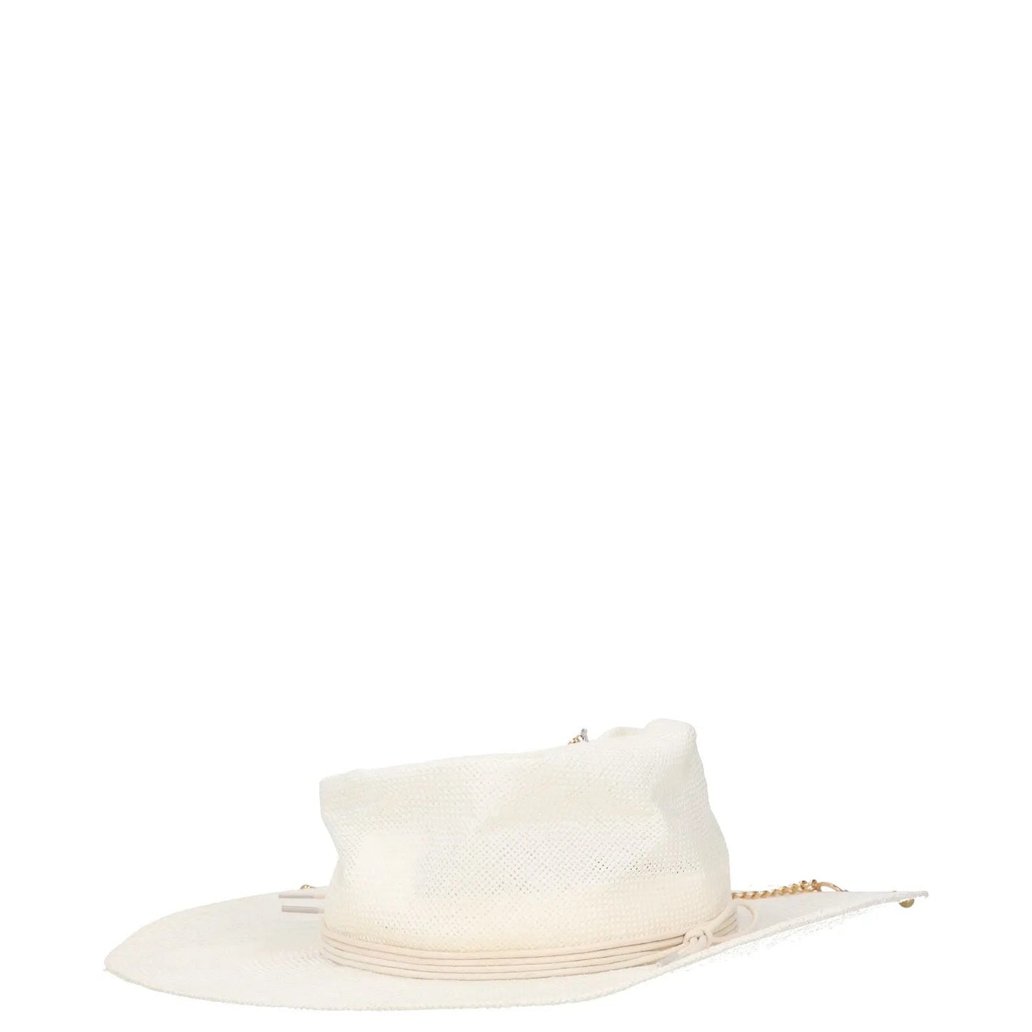 RUSLAN BAGINSKIY Womens Pierced Chain Strap Fedora Hat Beige Neutrals L RRP 400 — View 5