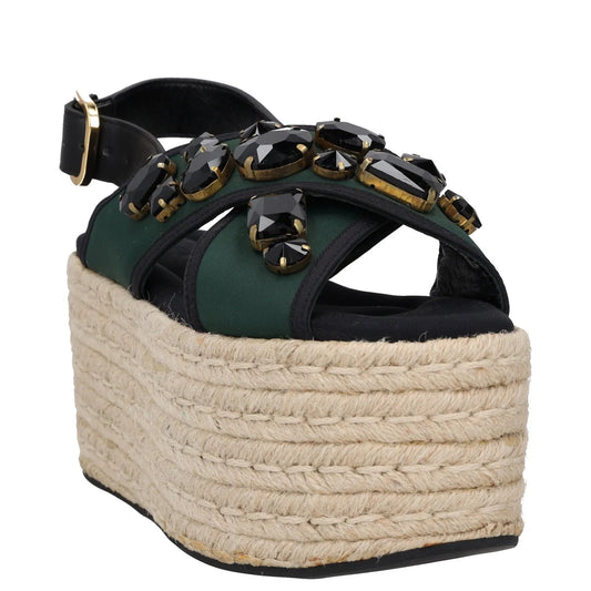 MARNI Womens Espadrille Sandals Black Leather Buckle Strappy UK 5 RRP 250 — View 2