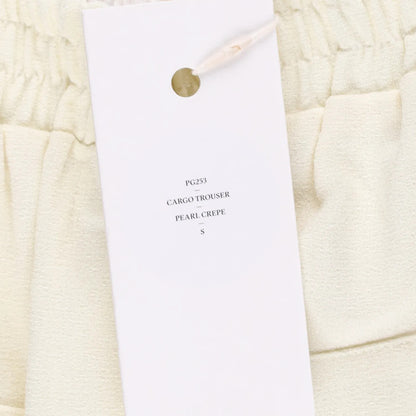 PARIS GEORGIA Womens Trousers Ivory White Wide Leg Side Pockets Size M RRP 250 — View 6