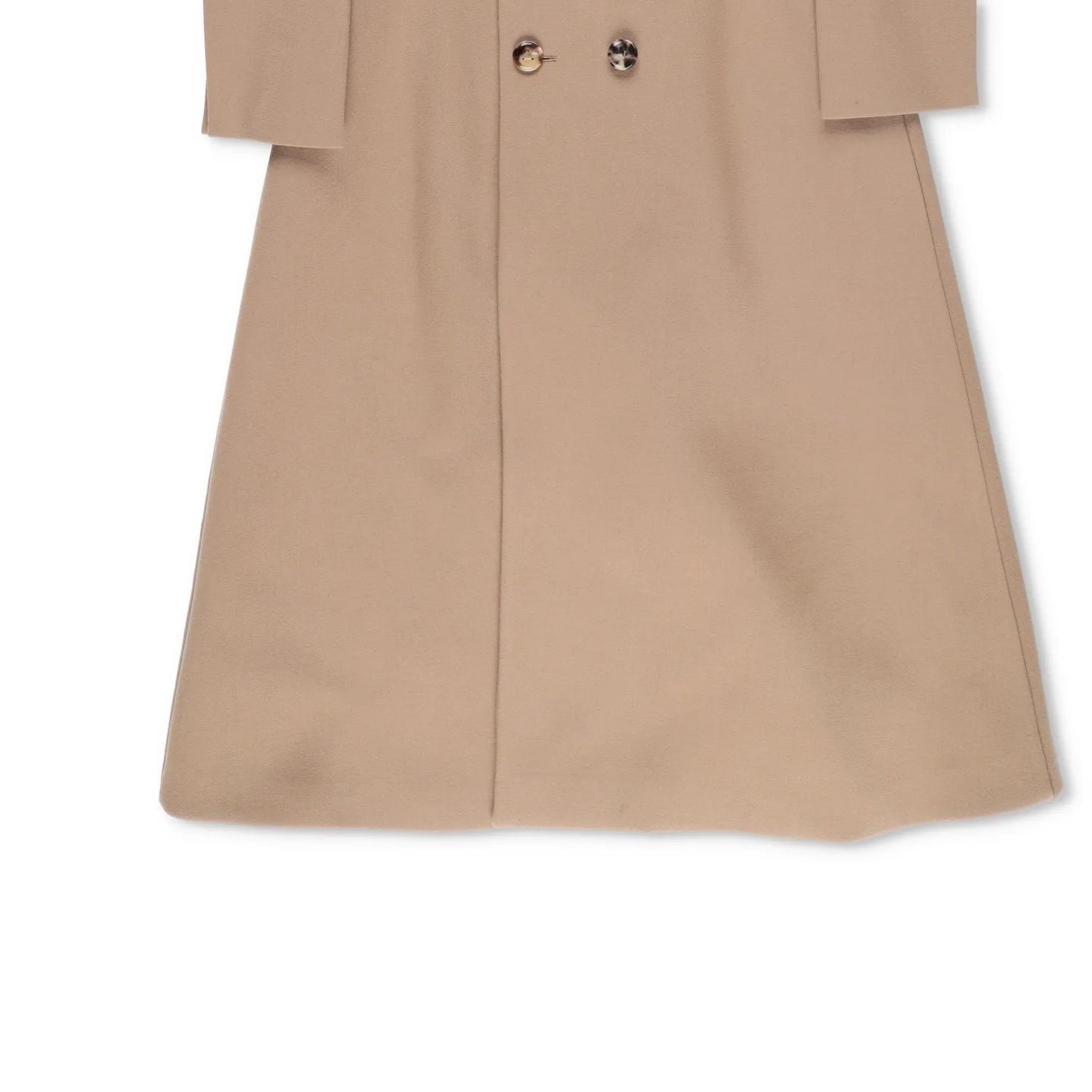 BOTTEGA VENETA Womens Long Beige Wool Coat Double Breasted Size 40 RRP 3500 — View 5