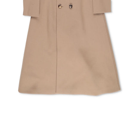 BOTTEGA VENETA Womens Long Beige Wool Coat Double Breasted Size 40 RRP 3500 — View 5
