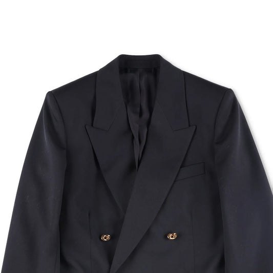 BOTTEGA VENETA Womens Blazer Jacket Long Sleeve Double Breasted Black 44 RRP2060 — View 2
