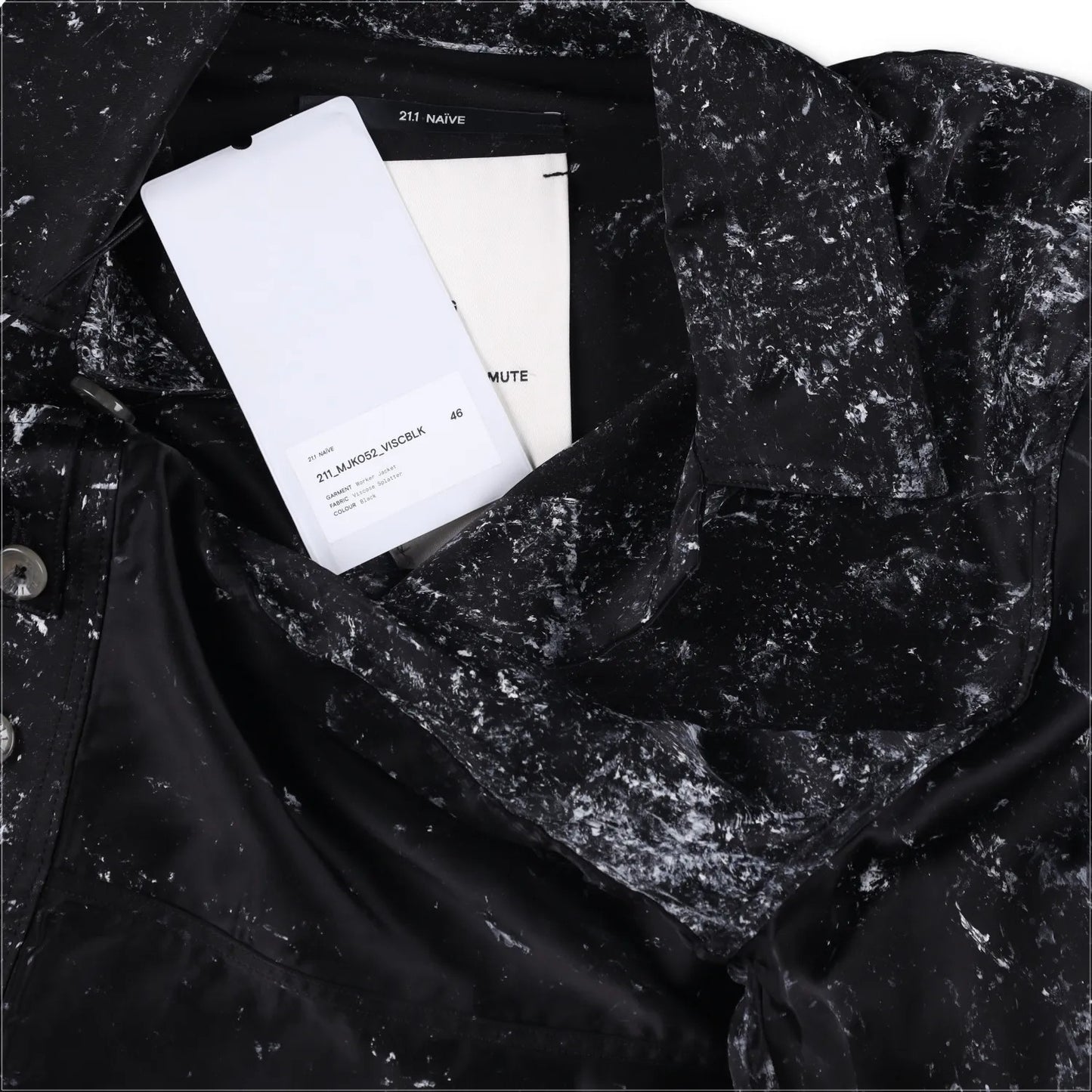 SONG FOR THE MUTE Mens Jacket Black Viscose Collared Buttoned Size 46 RRP 1045 — View 7