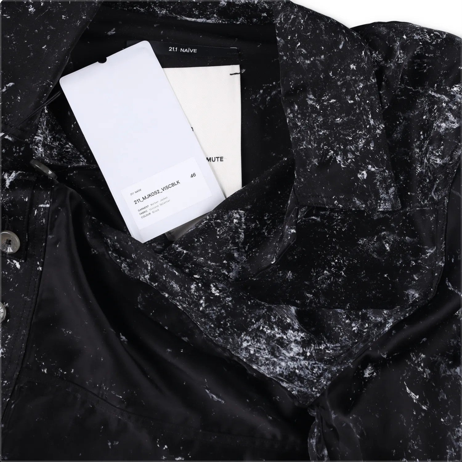 SONG FOR THE MUTE Mens Jacket Black Viscose Collared Buttoned Size 46 RRP 1045 — View 7