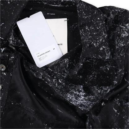 SONG FOR THE MUTE Mens Jacket Black Viscose Collared Buttoned Size 46 RRP 1045 — View 7