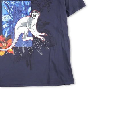 VALENTINO Mens T-Shirt Cotton Blue Crew Neck Front Print Short Sleeve L RRP 250 — View 4