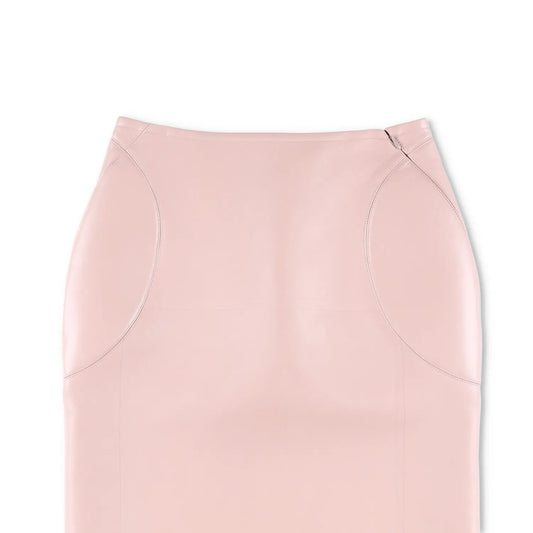 ALAIA Womens Pencil Skirt Midi Leather Neutrals Zip Closure 40 RRP 5790 — View 2