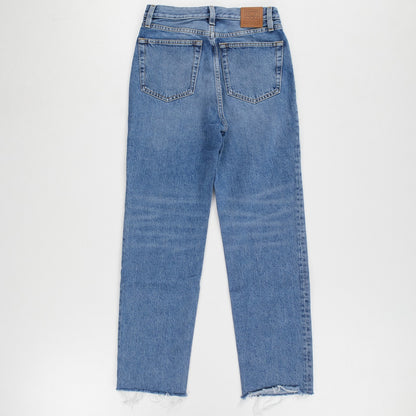 TOTEME Womens Jeans Classic Cut Straight High Waist Cropped Raw Hem W24 RRP240 — View 6