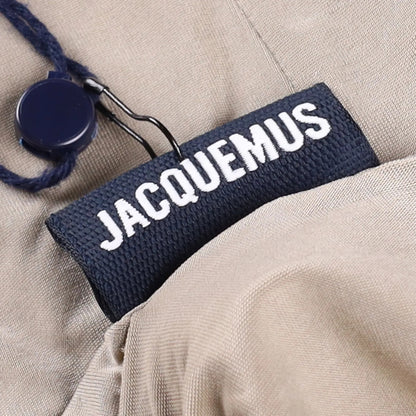 JACQUEMUS Womens Jupe Pareo Croissant Midi Skirt Slit A-Line Beige XXL RRP 520 — View 6