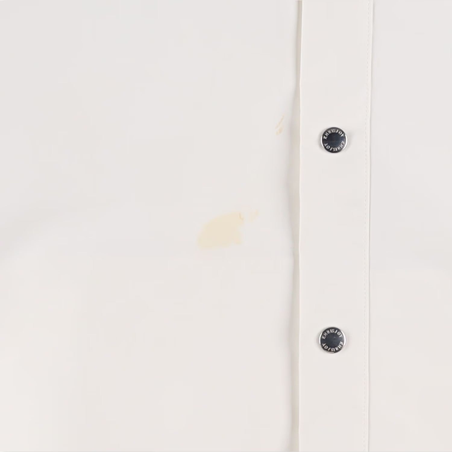KHRISJOY Womens Oversized Boyfriend Shirt Back Logo Relaxed White Size 2 RRP 605 — View 5