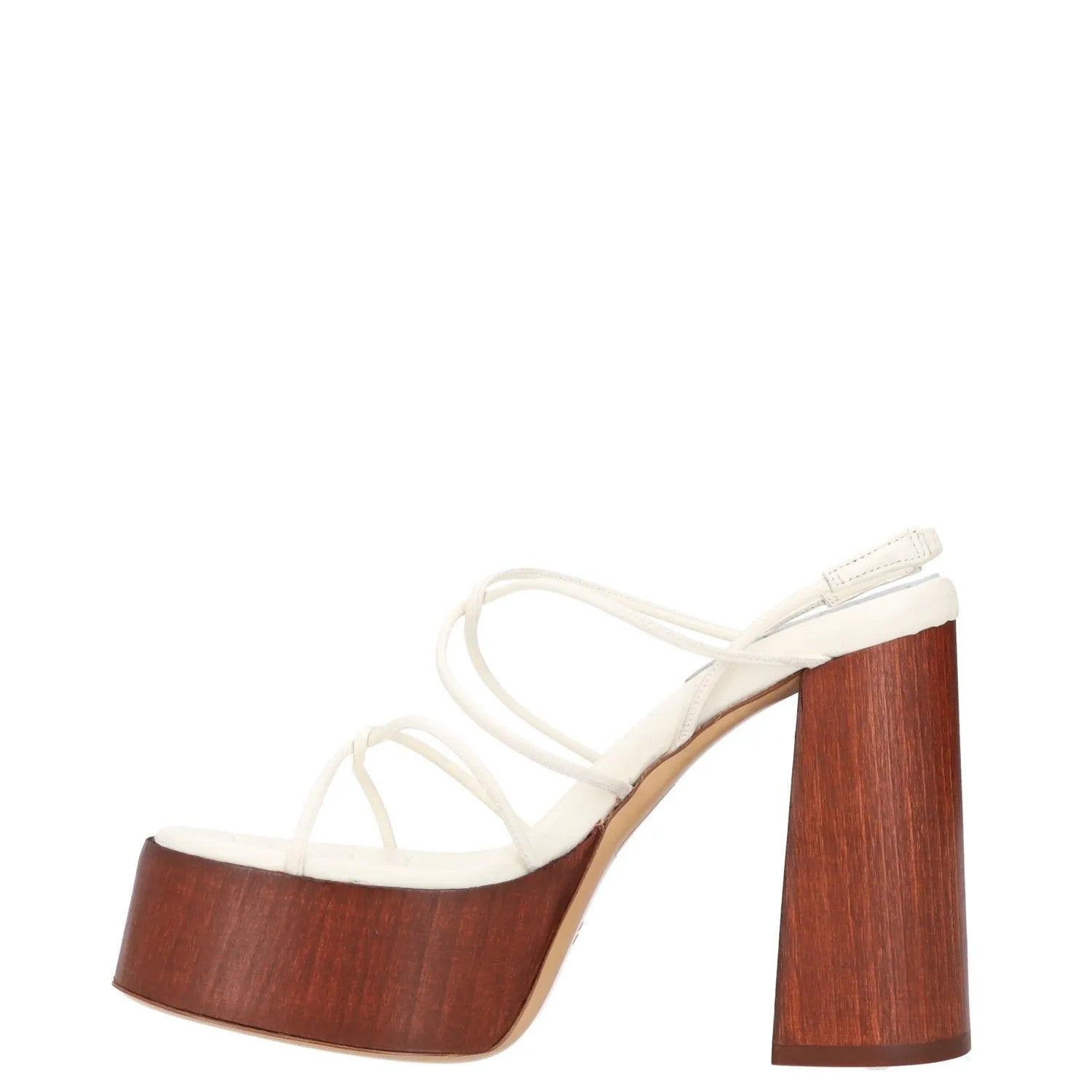 GIABORGHINI Womens Heels White Leather Strappy Block Heel EU 36 RRP 460 — View 3