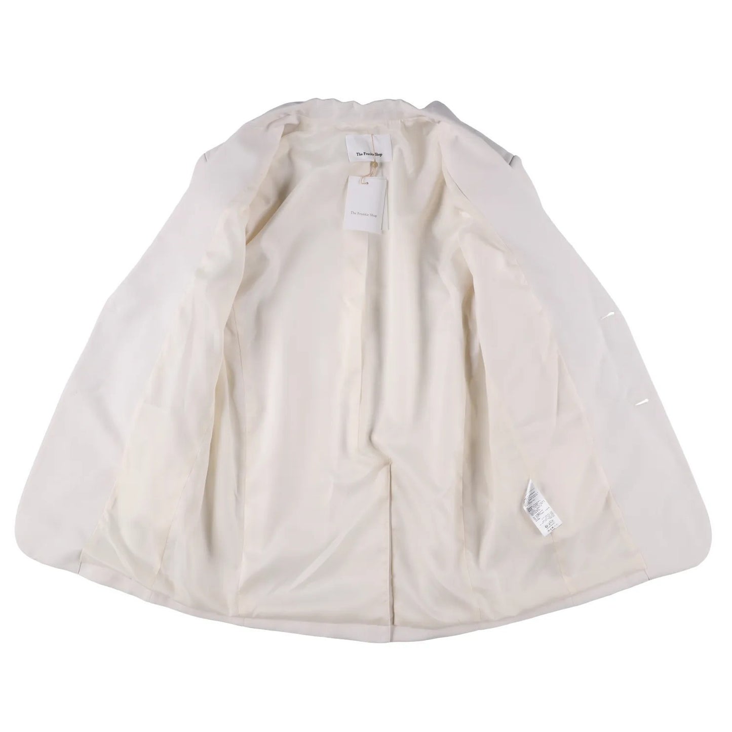 FRANKIE SHOP Womens Aiden Single Breasted Blazer Linen White Size S RRP 350 — View 10