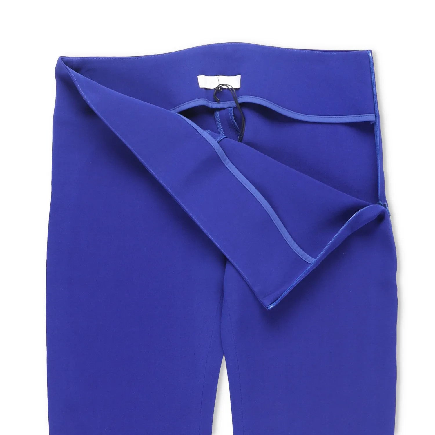 MAXIMILIAN Womens Fi Trousers Slim Leg Blue Flat Front Skinny Size M RRP 510 — View 5