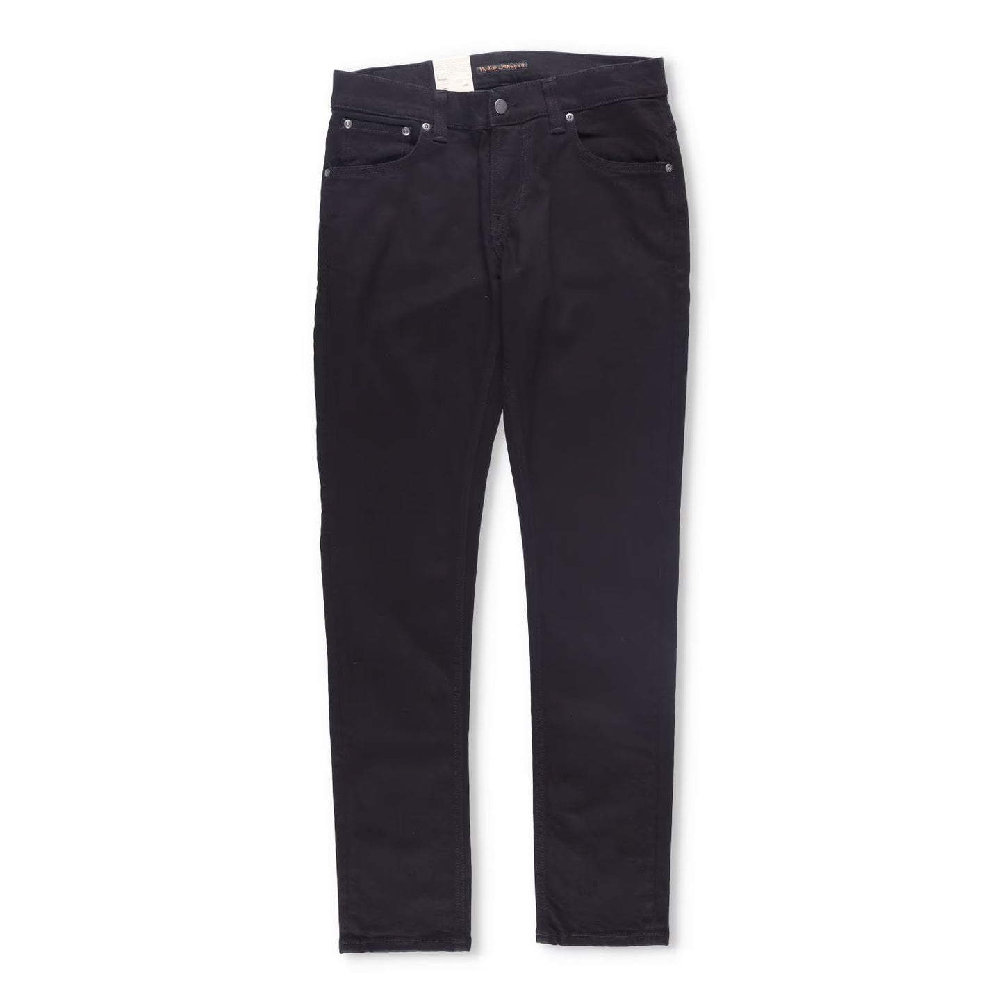 NUDIE JEANS Mens Skinny Jeans Tight Terry Black Stretch Denim 5 Pocket 32 RRP105