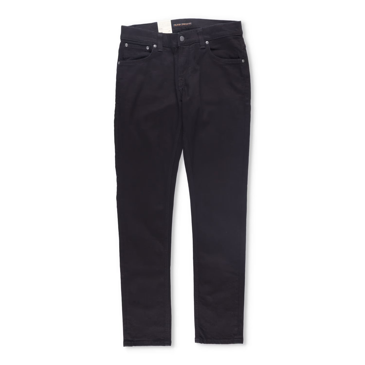 NUDIE JEANS Mens Skinny Jeans Tight Terry Black Stretch Denim 5 Pocket 32 RRP105