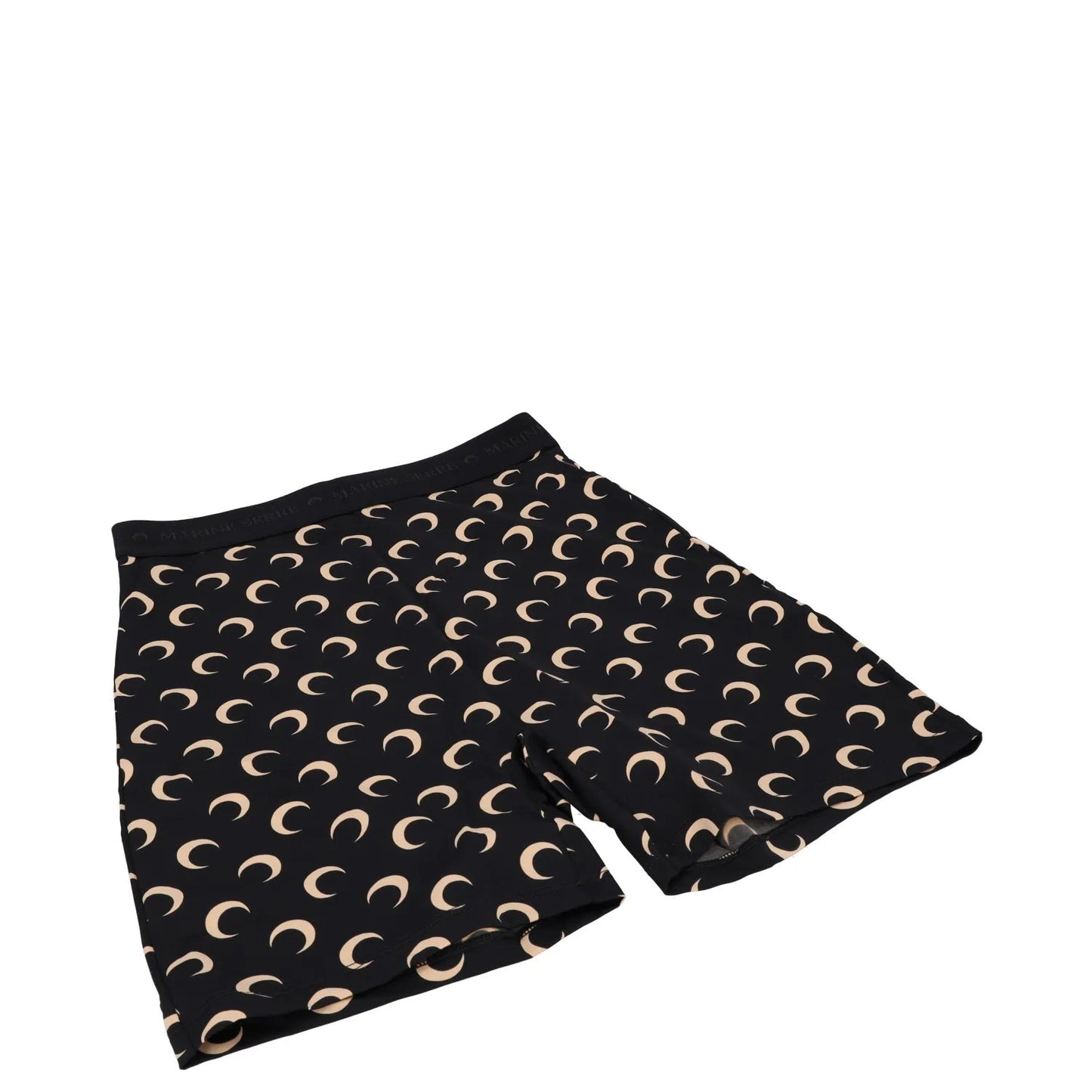 MARINE SERRE Womens Bib Shorts Recycled Moon Pattern Jersey Mini Black S RRP 125 — View 2