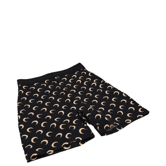 MARINE SERRE Womens Bib Shorts Recycled Moon Pattern Jersey Mini Black S RRP 125 — View 2