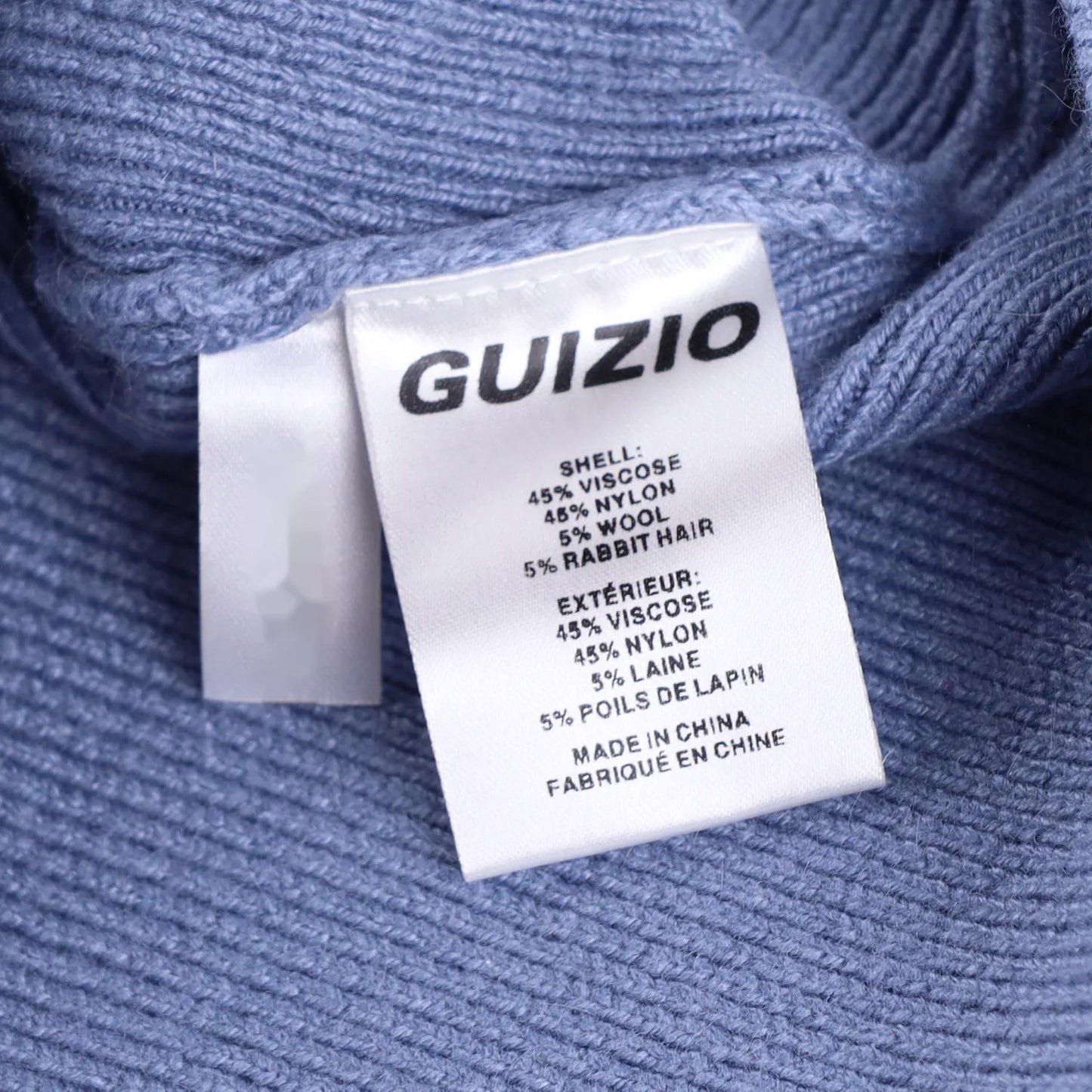 DANIELLE GUIZIO Womens Bow Knit Sweater Long Flared Sleeve Cropped Blue L RRP195 — View 6