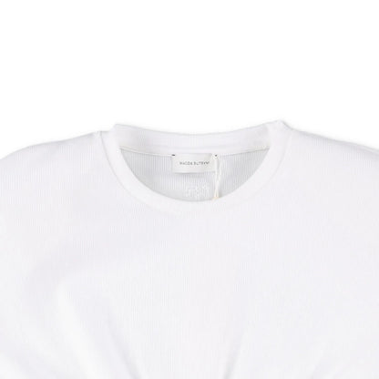 MAGDA BUTRYM Womens Re25 T-Shirt 01 Ruffle Short Sleeve Crop White 34 RRP 330 — View 6
