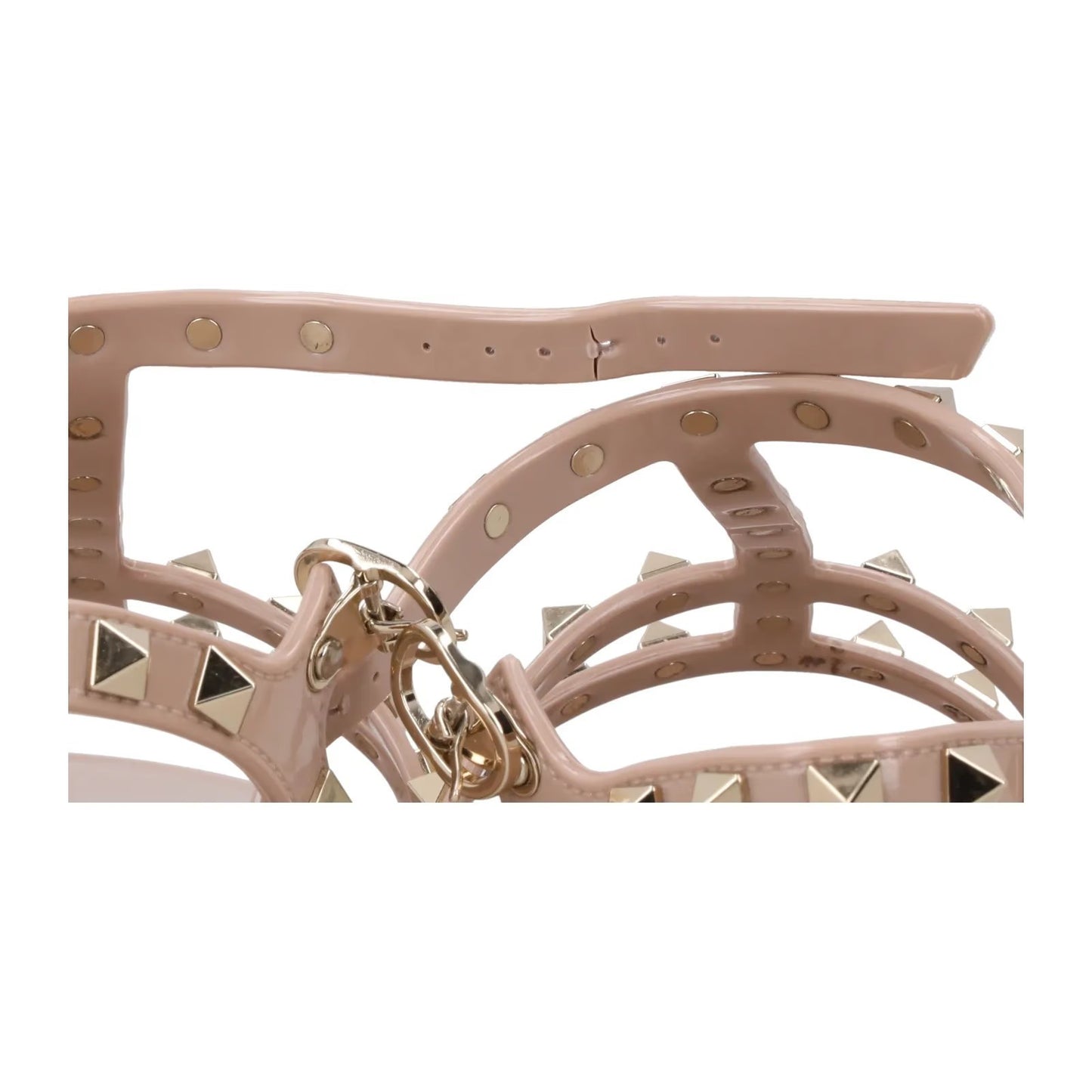 VALENTINO Womens Rockstud Flat Sandal Beige Rubber Sole Open Toe EU 36 RRP 410 — View 8