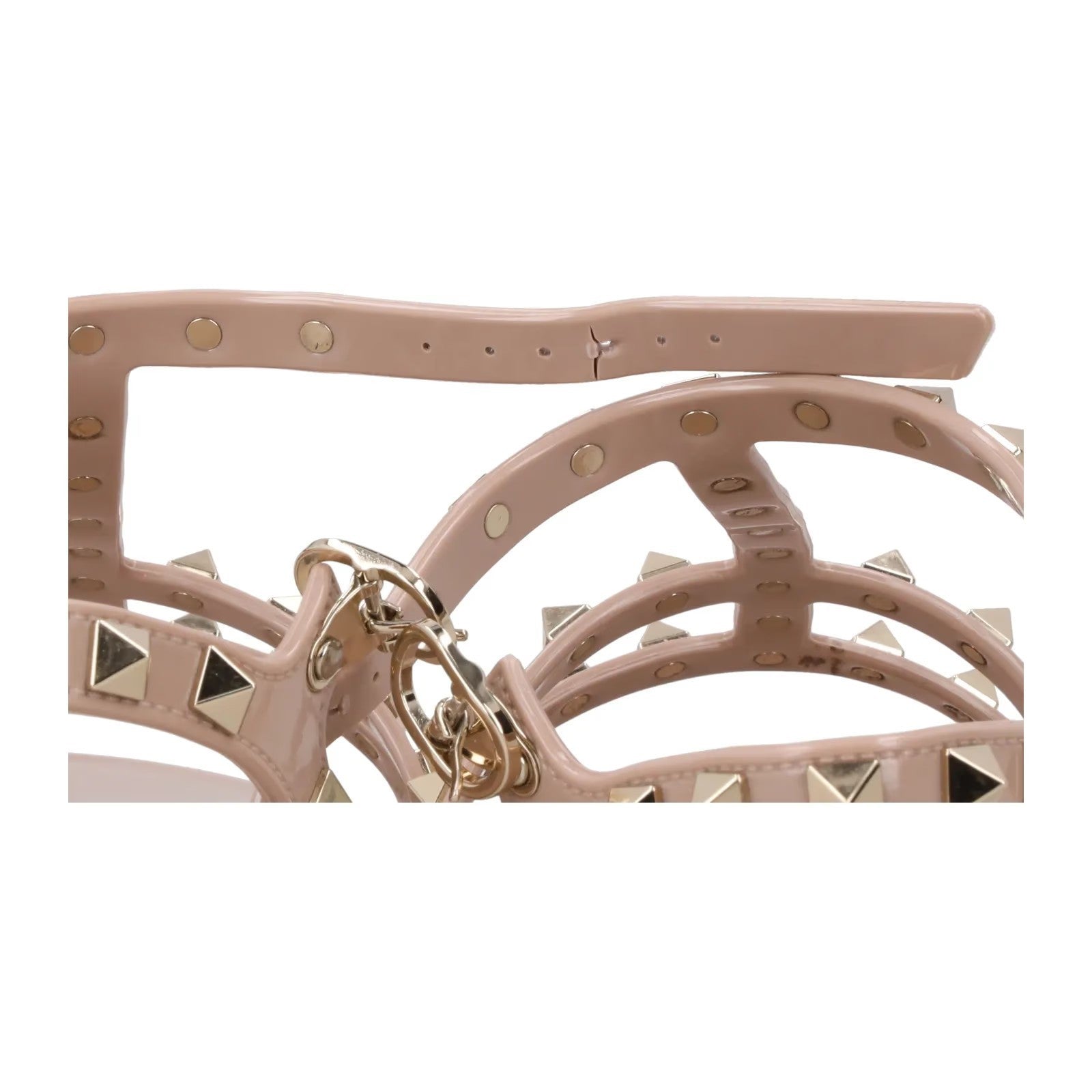 VALENTINO Womens Rockstud Flat Sandal Beige Rubber Sole Open Toe EU 36 RRP 410 — View 8