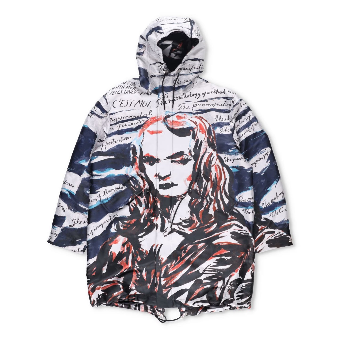 DIOR HOMME Mens Parka Jacket Mona Lisa Multicoloured Hooded Size 48 RRP 6960