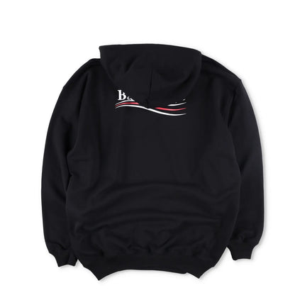 BALENCIAGA Unisex Adults Hoodie Cotton Black Kangaroo Pocket Logo XS RRP 690 — View 5