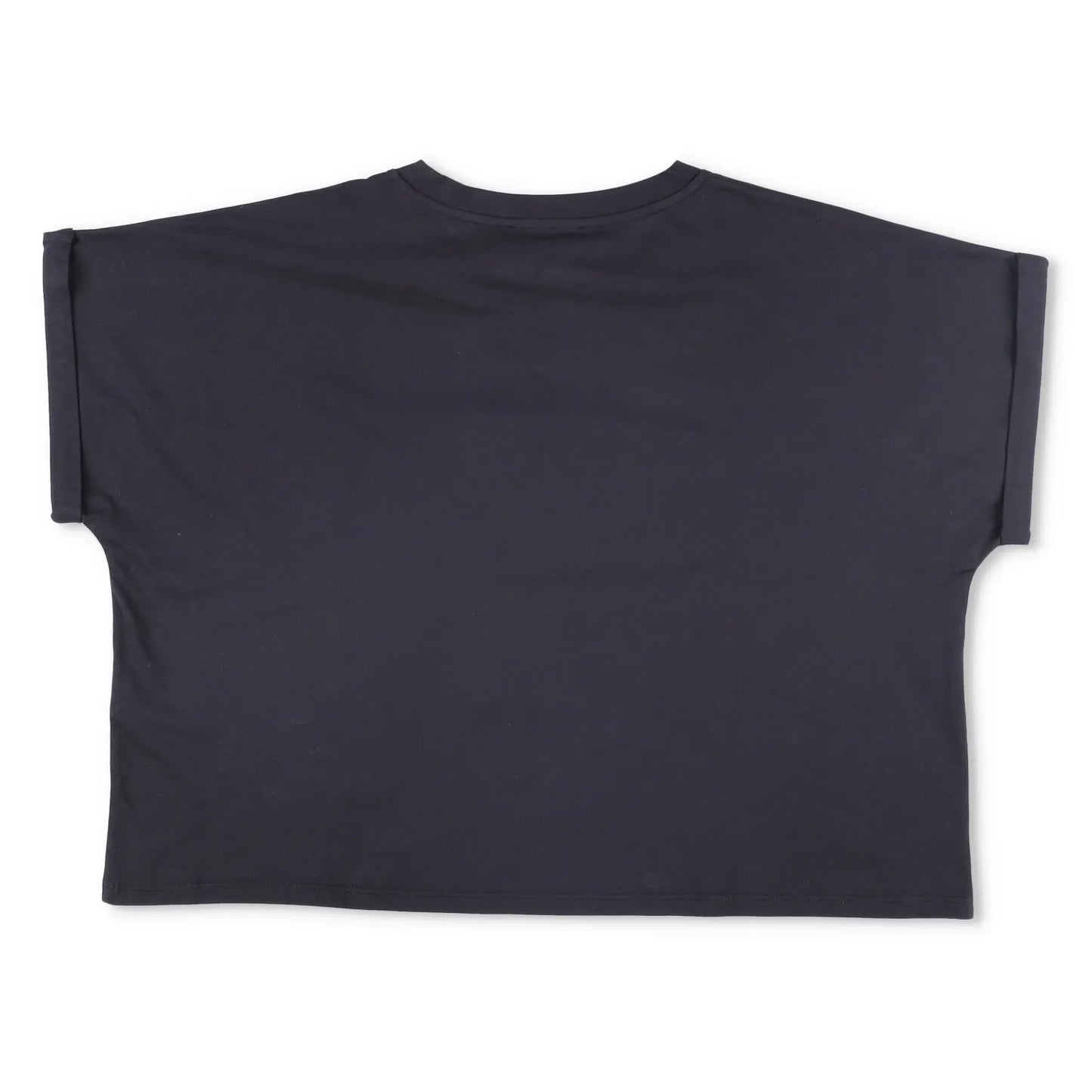 BALMAIN Womens T-Shirt Small Logo Cropped Short Sleeve Crew Neck Black XL RRP295 — View 7