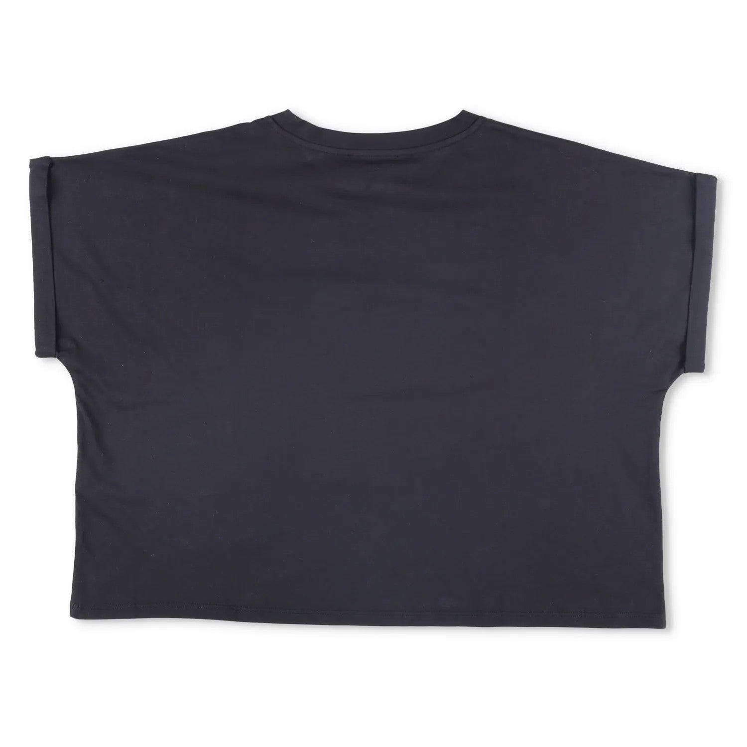 BALMAIN Womens T-Shirt Small Logo Cropped Short Sleeve Crew Neck Black XL RRP295 — View 7