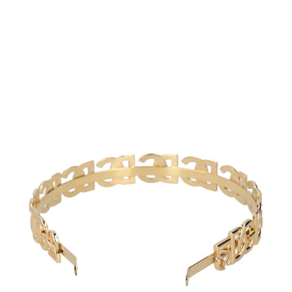 DOLCE & GABBANA Womens Yellow Gold Coloured Dg Logo Headband Size S RRP 995 — View 7