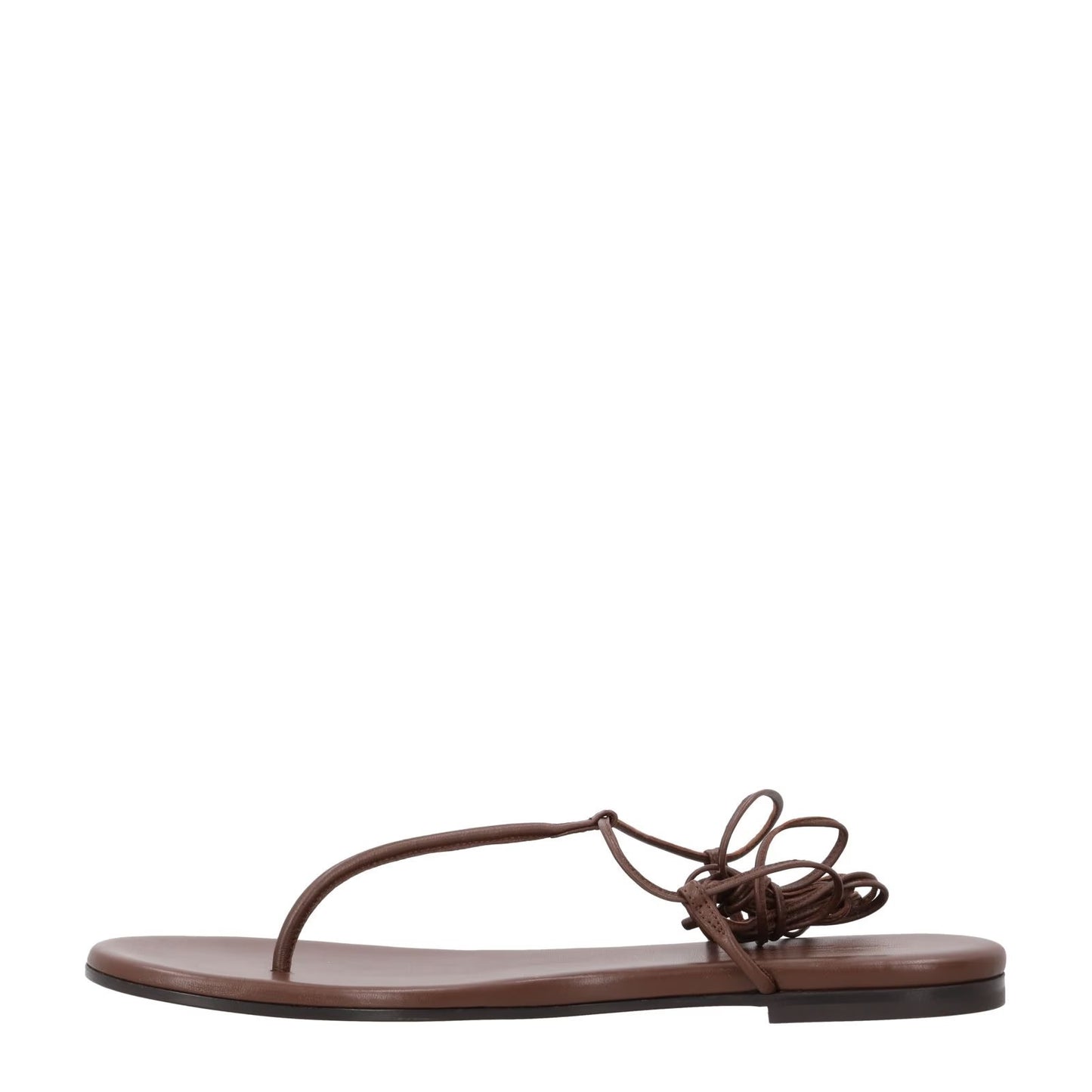 GIANVITO ROSSI Womens Gwyneth Leather Flat Sandal Brown Open Toe UK 7 RRP 660.5 — View 4
