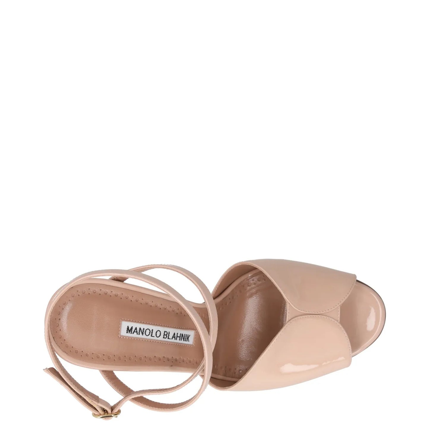 MANOLO BLAHNIK Womens Strappy High Stiletto Heels Beige Leather UK 4.5 RRP 950 — View 7