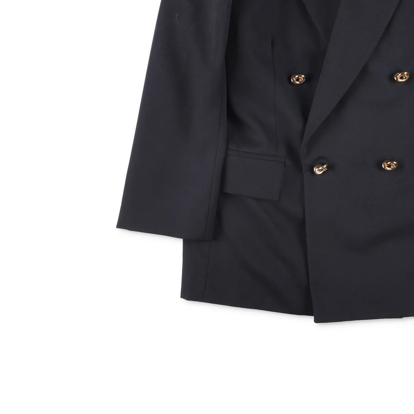BOTTEGA VENETA Womens Blazer Jacket Long Sleeve Double Breasted Black 44 RRP2060 — View 3