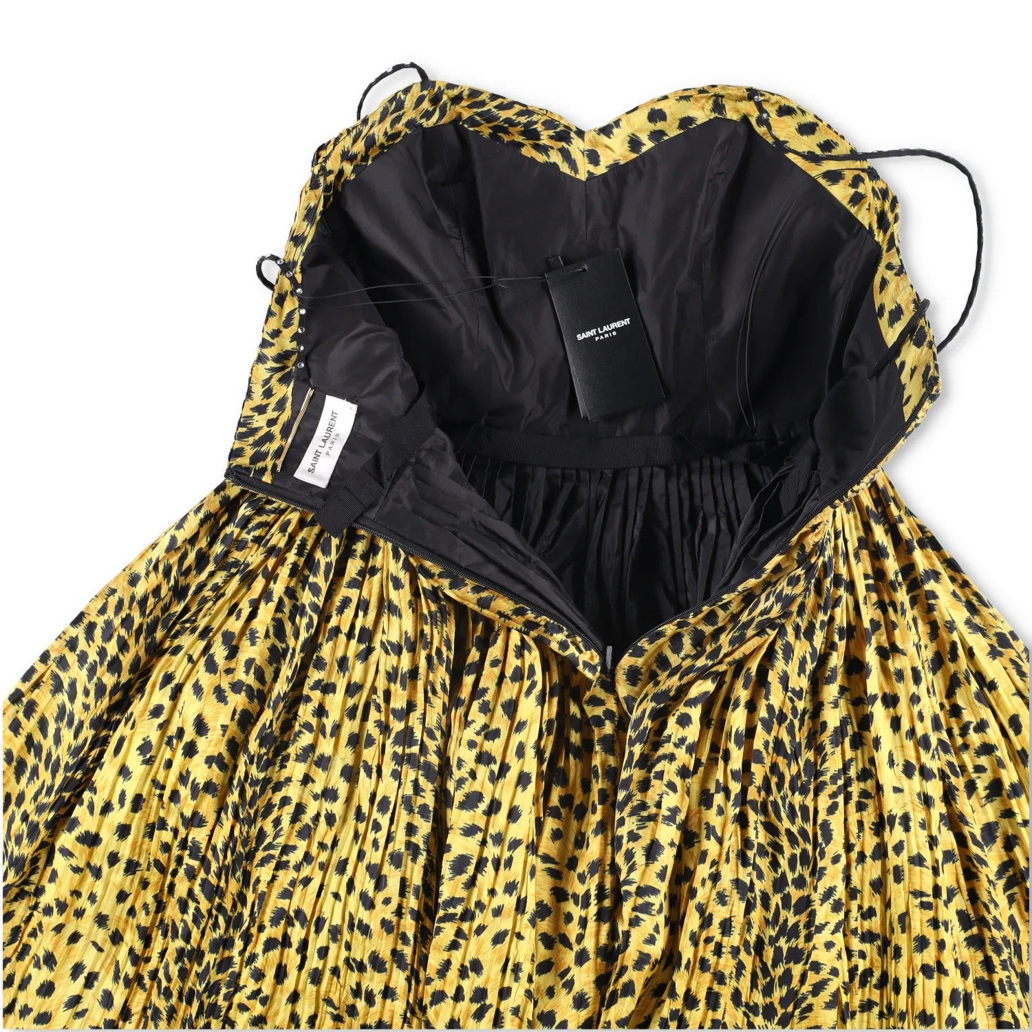SAINT LAURENT Womens Tank Dress Yellow Animal Print Sleeveless Size 38 RRP 900 — View 6
