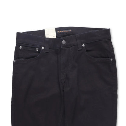NUDIE JEANS Mens Skinny Jeans Tight Terry Black Stretch Denim 5 Pocket 28 RRP105 — View 2