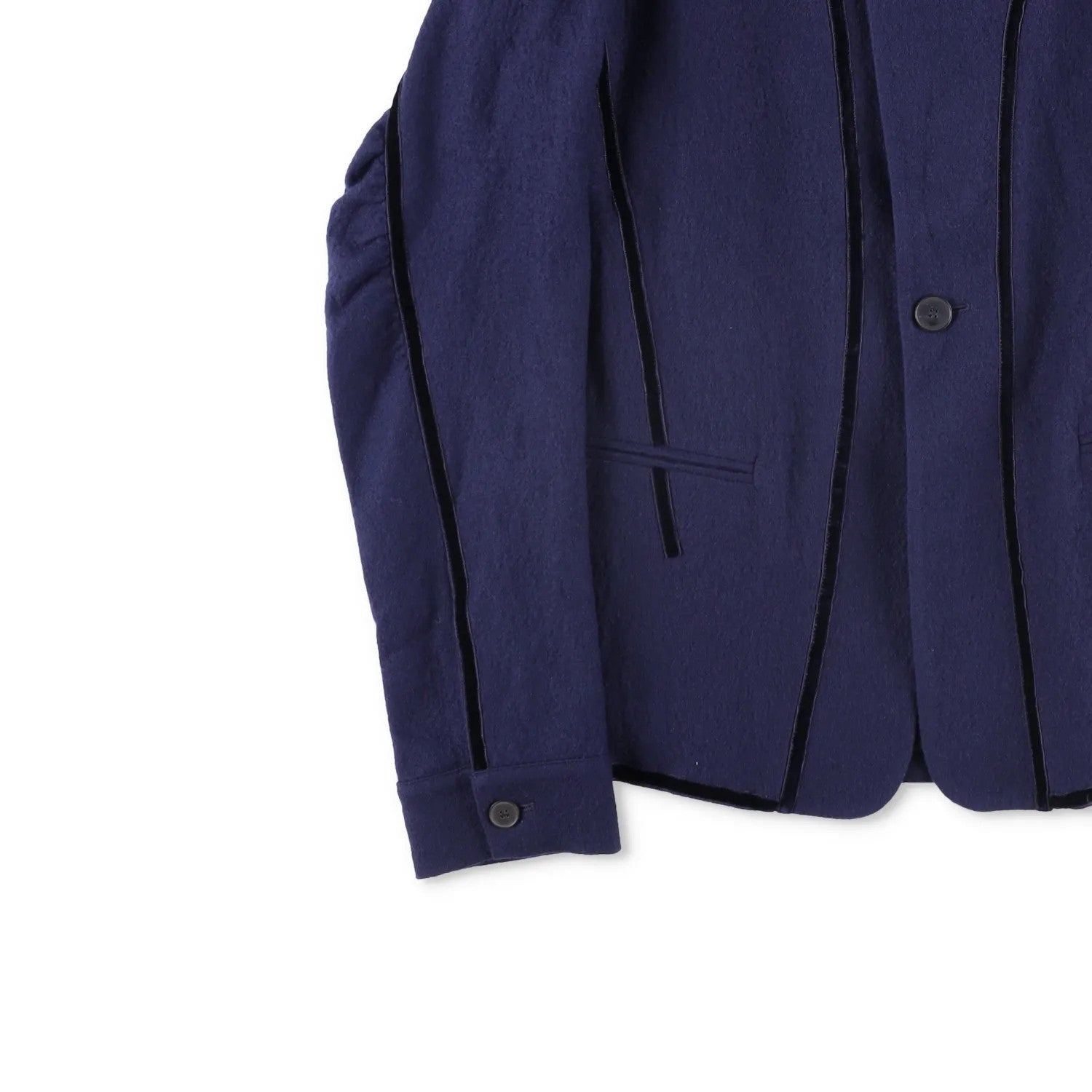 HAIDER ACKERMANN Mens Jacket Blue Fleece Wool Blend Button Closure RRP 1750 — View 3