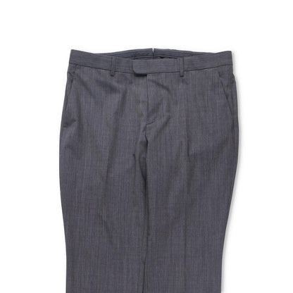 ZEGNA Mens Dress Pants Grey Pleated Flat Front Trousers Wool Blend 50 R RRP 350 — View 2