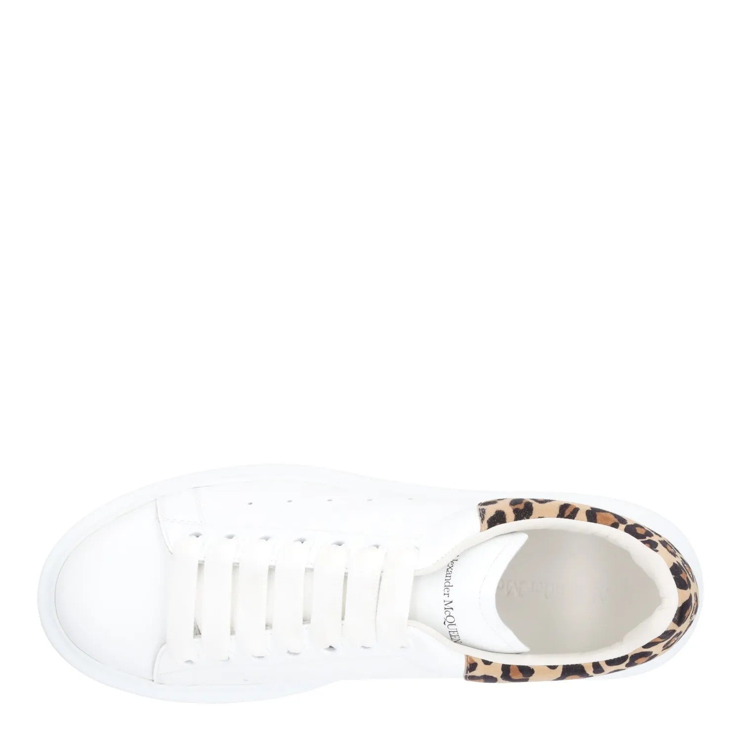 ALEXANDER MCQUEEN Womens White Leopard Print Leather Low Top Chunky UK 6 RRP 540 — View 7