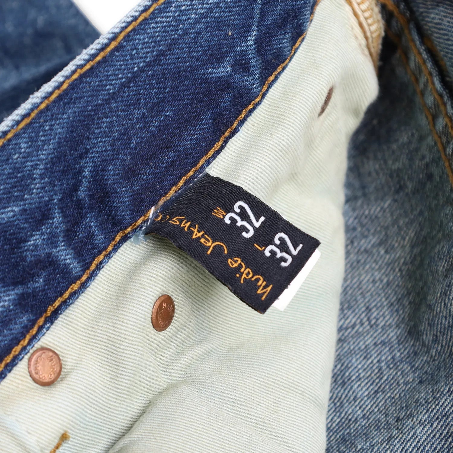 NUDIE JEANS Mens Jeans Steady Eddie Ii Stormy Selvedge Straight Blue 32 RRP 200 — View 8