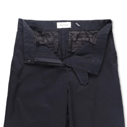 MATTEAU Womens Straight Twill Wide Leg Trousers Black Cotton Blend Size 3 RRP520 — View 6